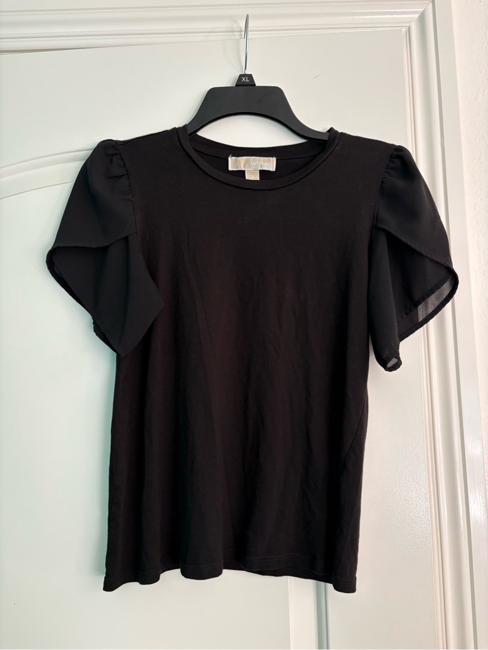 Michael Kors Black Puff Sleeve Tee